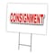 Signmission Consignment Yard Sign & Stake outdoor plastic coroplast window, C-1216 Consignment C-1216 Consignment - alternate 1